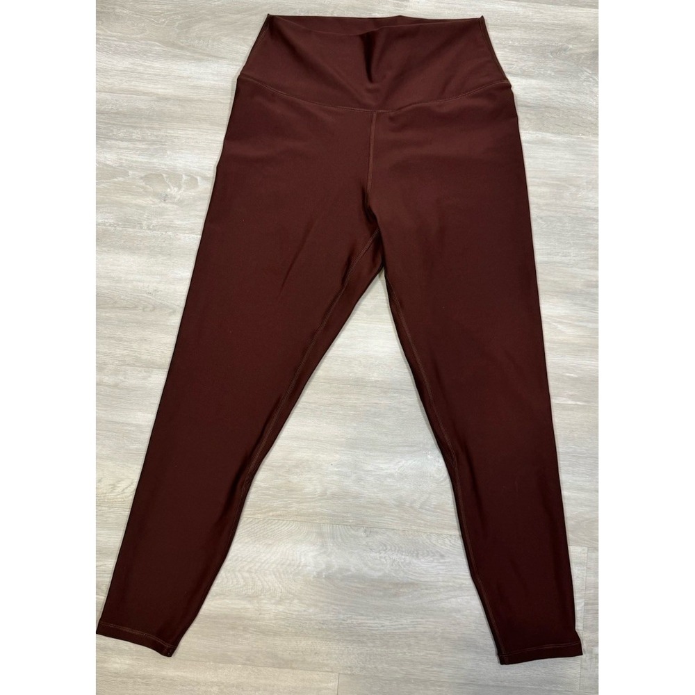 Abercrombie YPB Curve Love Women's Leggings Large Maroon High Rise Full Length